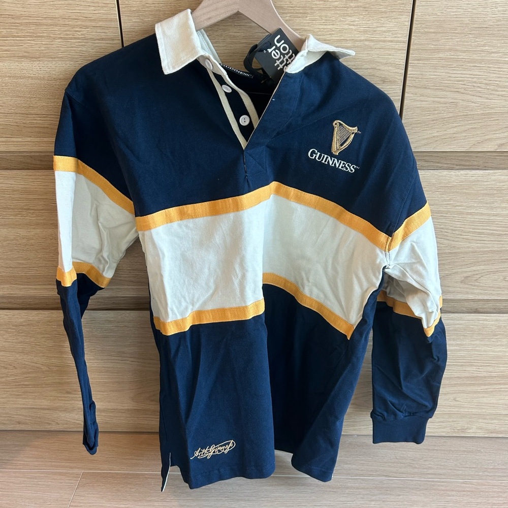 Vintage Style Guinness Oversized Rugby Shirt